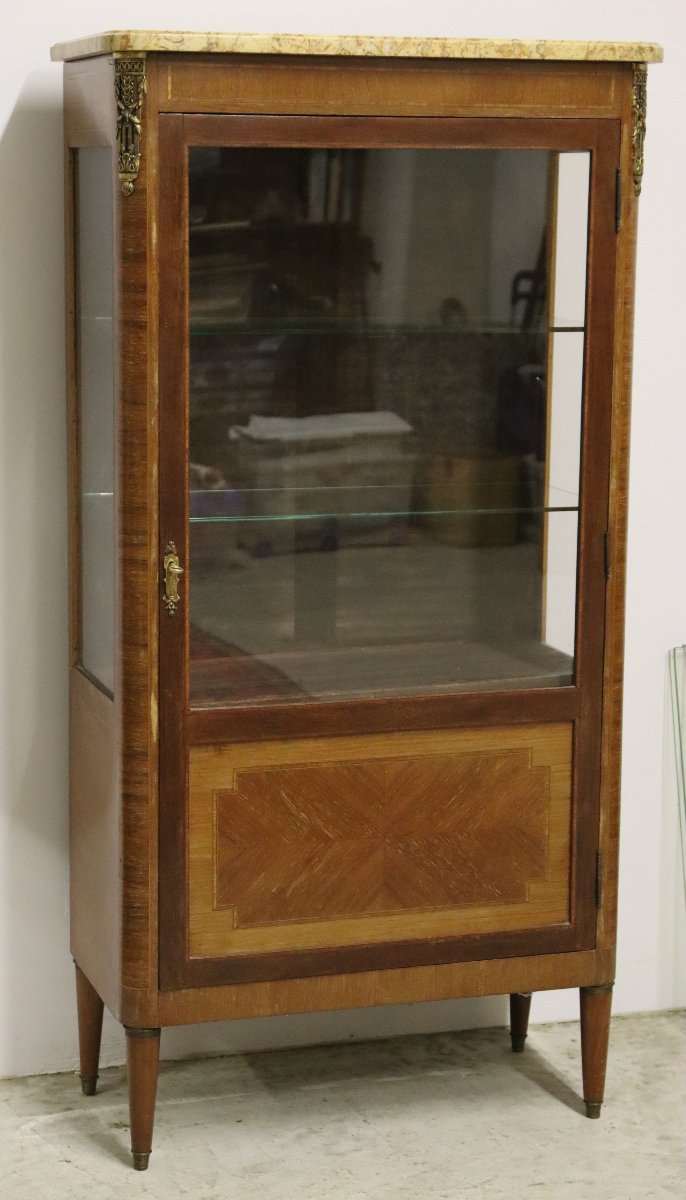 Vitrine en marqueterie, début XXe-photo-4