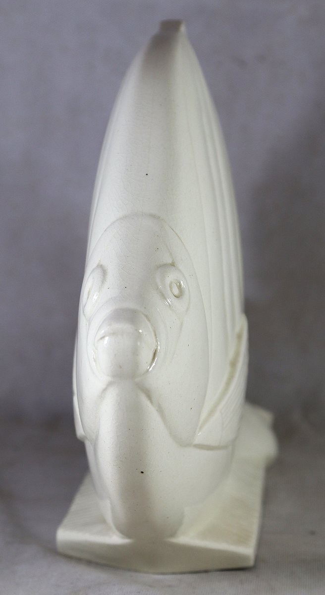 Manufacture Sainte Radegonde For Primavera, "tropical Fish" Art Deco Sculpture-photo-3
