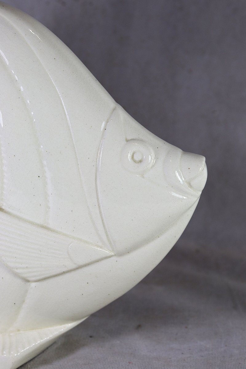 Manufacture Sainte Radegonde For Primavera, "tropical Fish" Art Deco Sculpture-photo-2