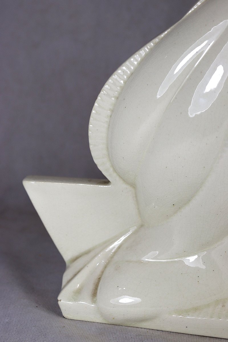 Manufacture Sainte Radegonde For Primavera, "tropical Fish" Art Deco Sculpture-photo-4