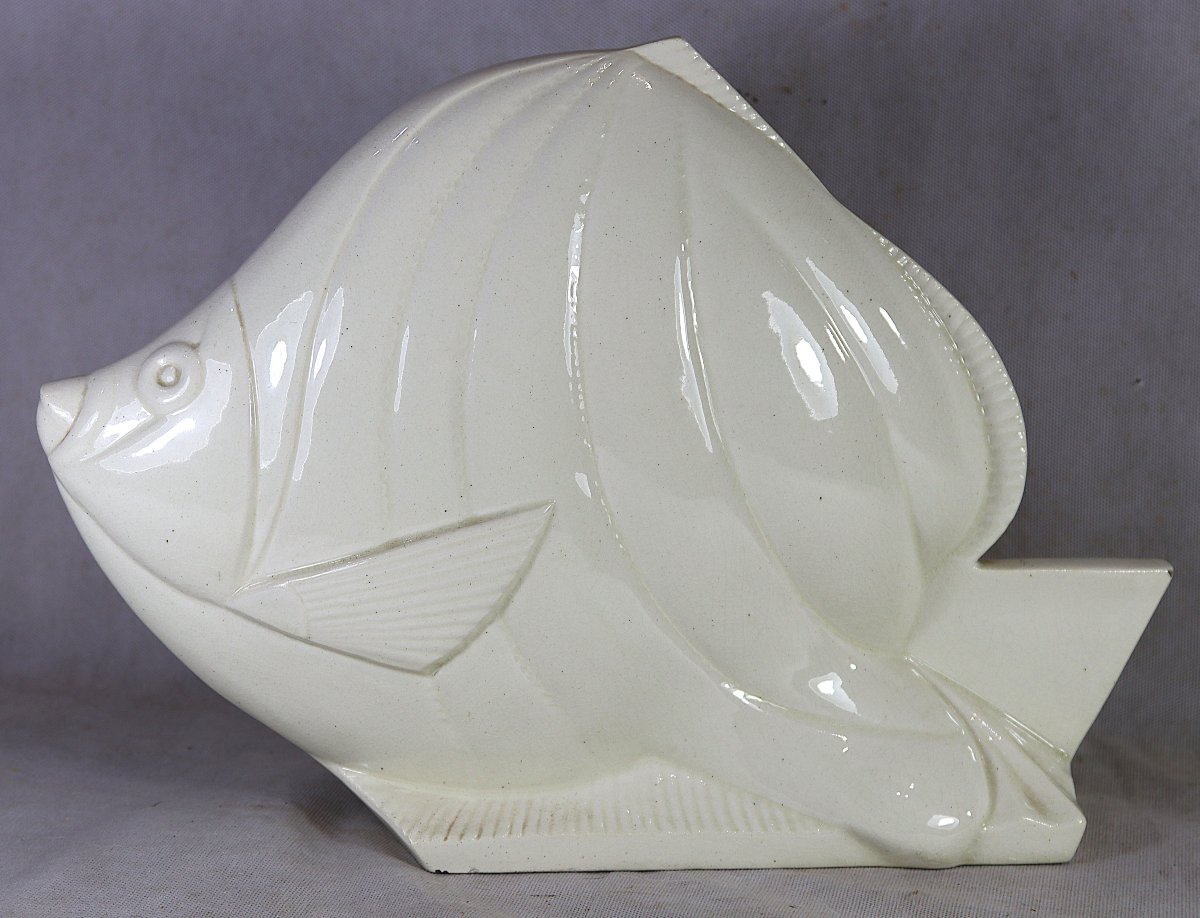 Manufacture Sainte Radegonde For Primavera, "tropical Fish" Art Deco Sculpture