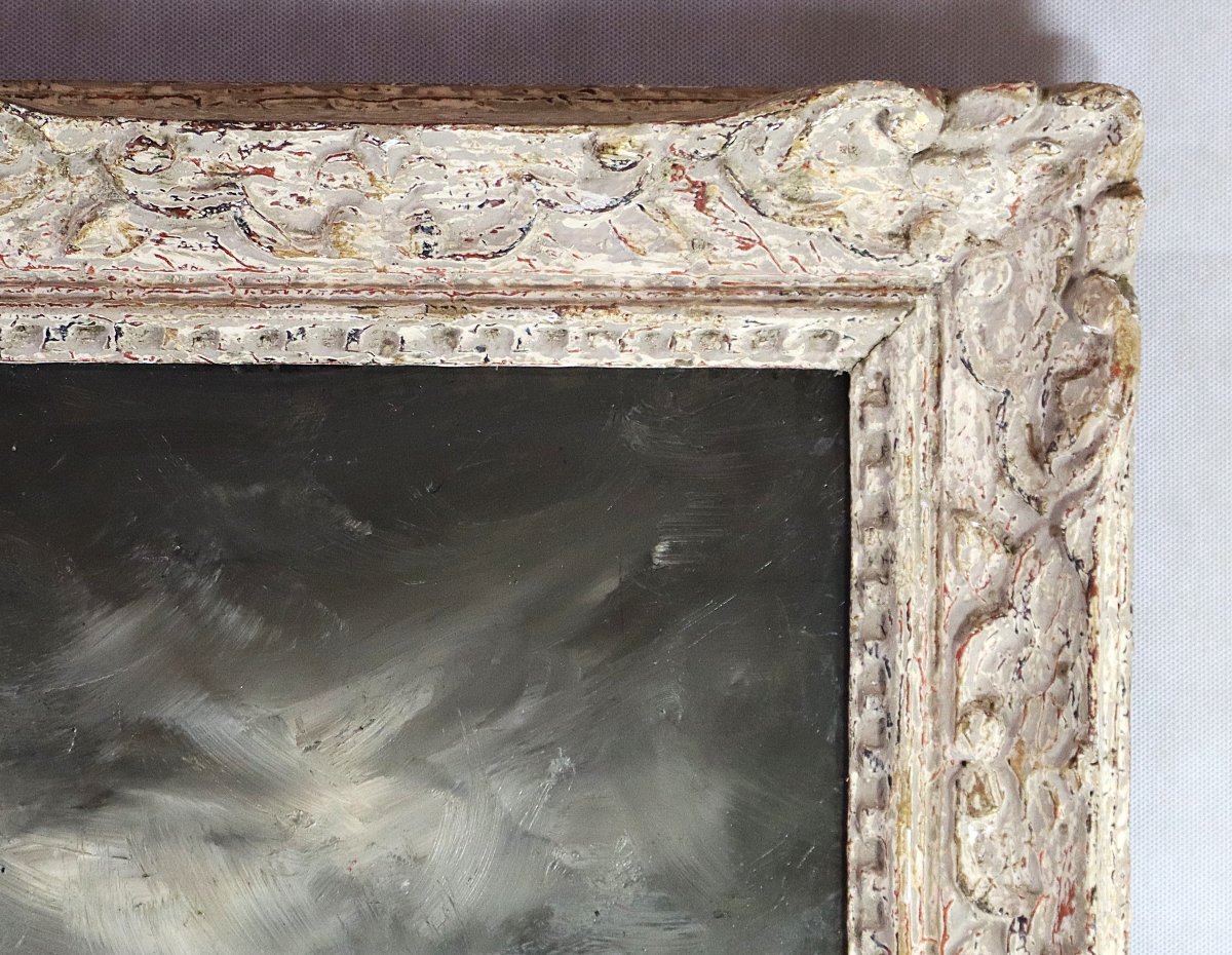 Painting Titled "snowy Landscape," Signed And Dated 1960-photo-3