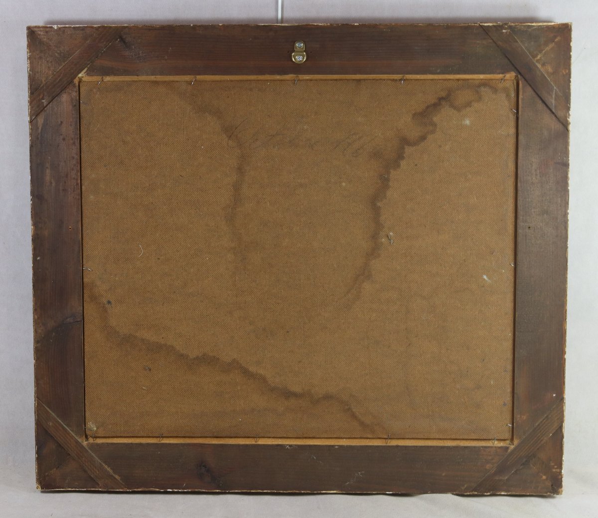 Painting Titled "snowy Landscape," Signed And Dated 1960-photo-5