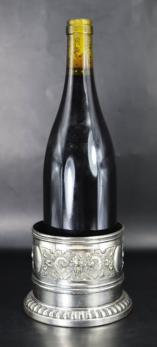 Porte bouteille en Métal argenté, poinçon allemand WMFM, XIXe