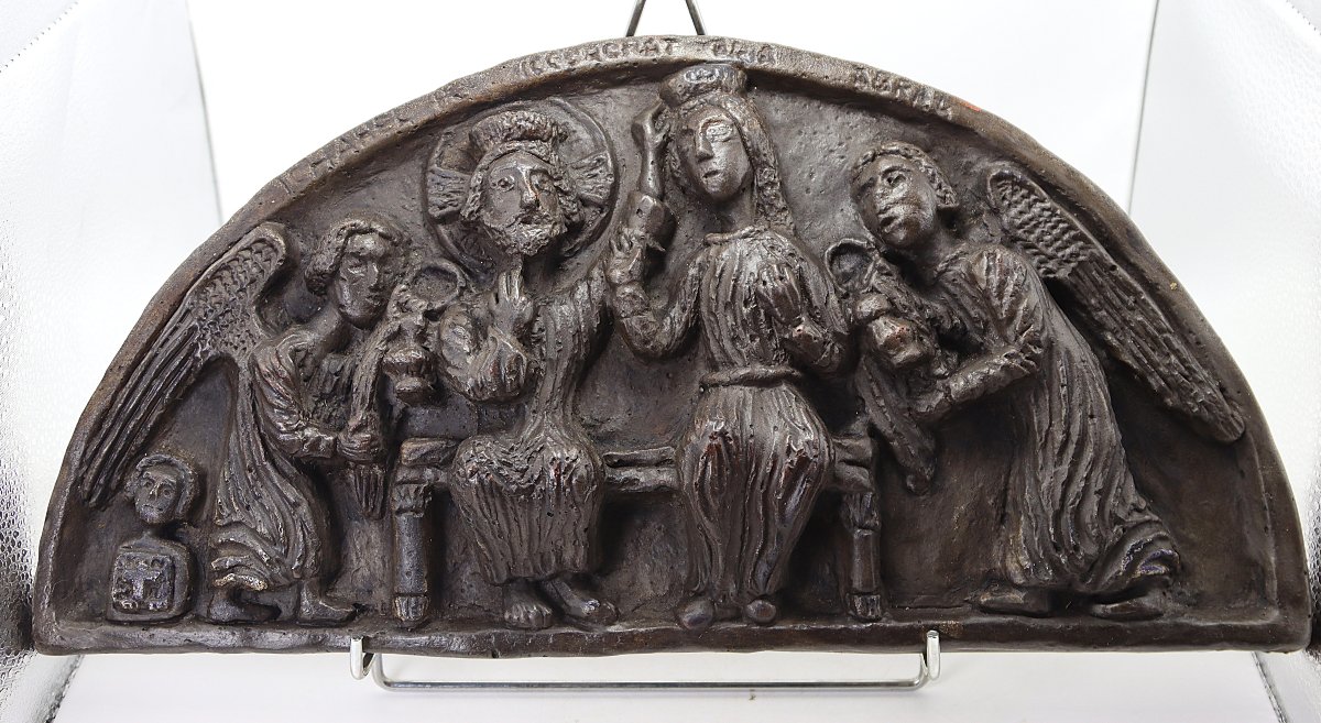 Sculpture bas-relief " Scène religieuse ", XXe 