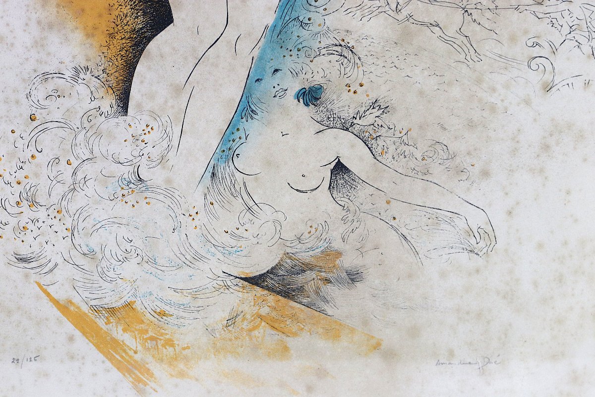Amandine Dore (1912–2011), Lithograph "homage To Venus," 20th Century-photo-3
