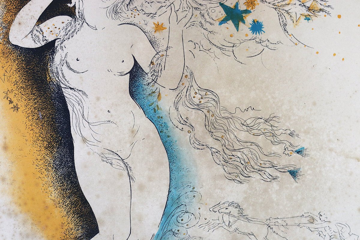 Amandine Dore (1912–2011), Lithograph "homage To Venus," 20th Century-photo-1