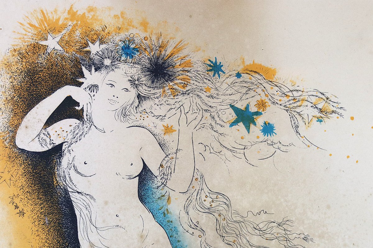 Amandine Dore (1912–2011), Lithograph "homage To Venus," 20th Century-photo-2