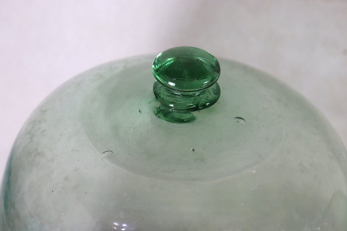 Paire de grandes Cloches de maraîcher en verre soufflé, XIXe-photo-4