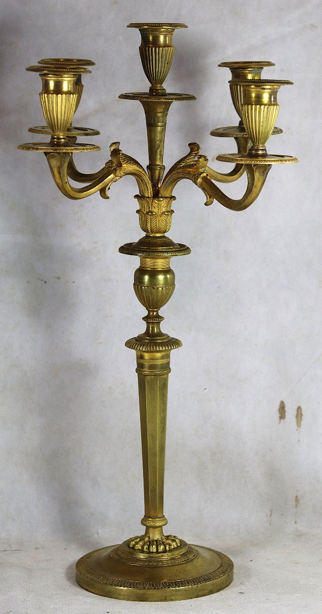 Paire de candélabre en bronze dans le goût de Claude Galle, fin XIXe-photo-3