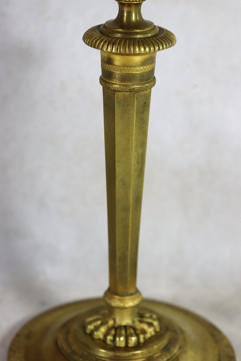 Paire de candélabre en bronze dans le goût de Claude Galle, fin XIXe-photo-1