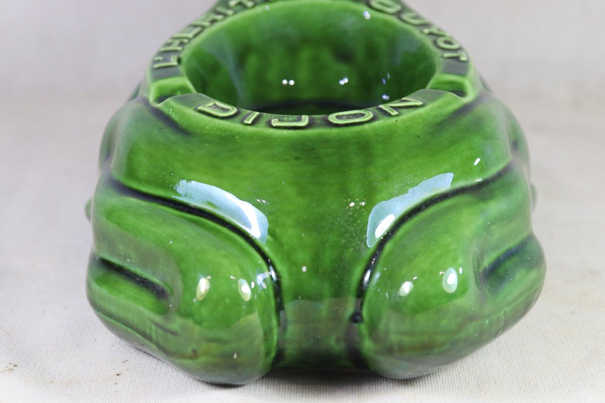 Large "l'héritier-guyot, Dijon" Ashtray Frog, 20th Century-photo-3