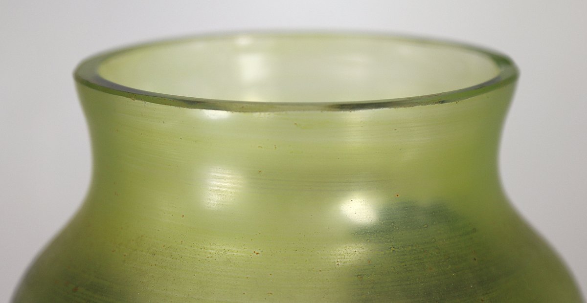 Muller Frères, Luneville: Baluster Vase With A Lake Landscape Design, Signed, 20th Century-photo-4