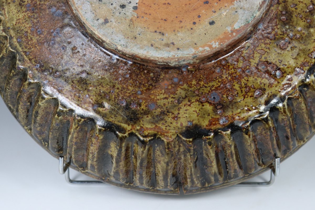 Jean And Jacqueline Lerat (1913–1992) (1920–2009) Large Glazed Stoneware Bowl, 1952-photo-3