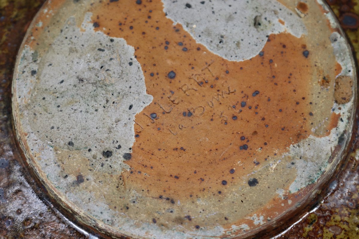 Jean And Jacqueline Lerat (1913–1992) (1920–2009) Large Glazed Stoneware Bowl, 1952-photo-4