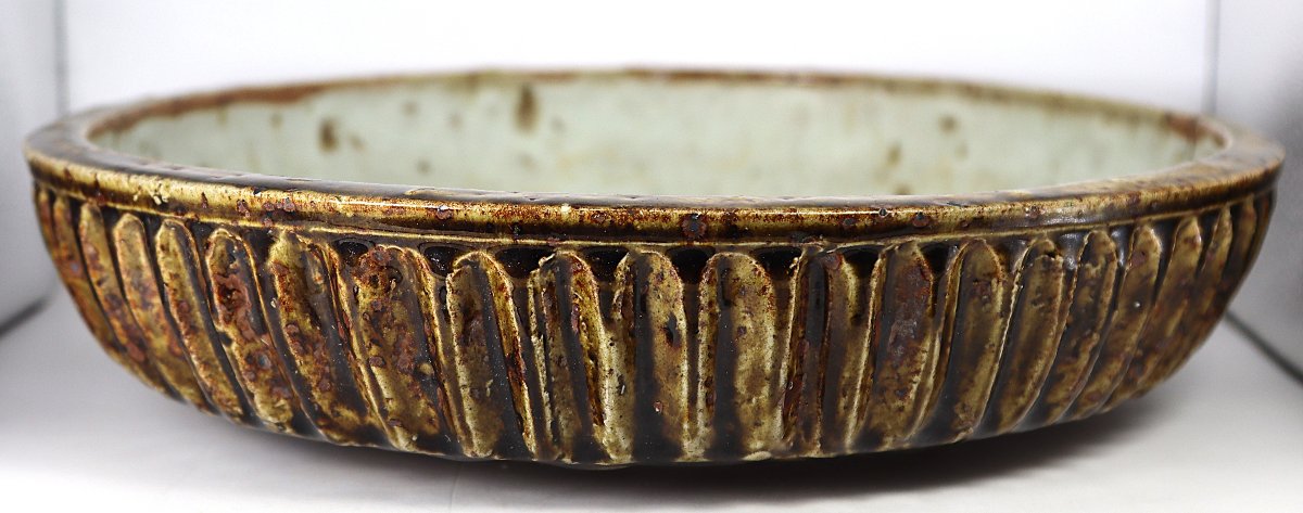 Jean And Jacqueline Lerat (1913–1992) (1920–2009) Large Glazed Stoneware Bowl, 1952