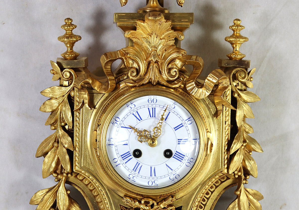 JAPY FRÈRES (XIXe), Cartel en bronze de style Louis XVI.-photo-4