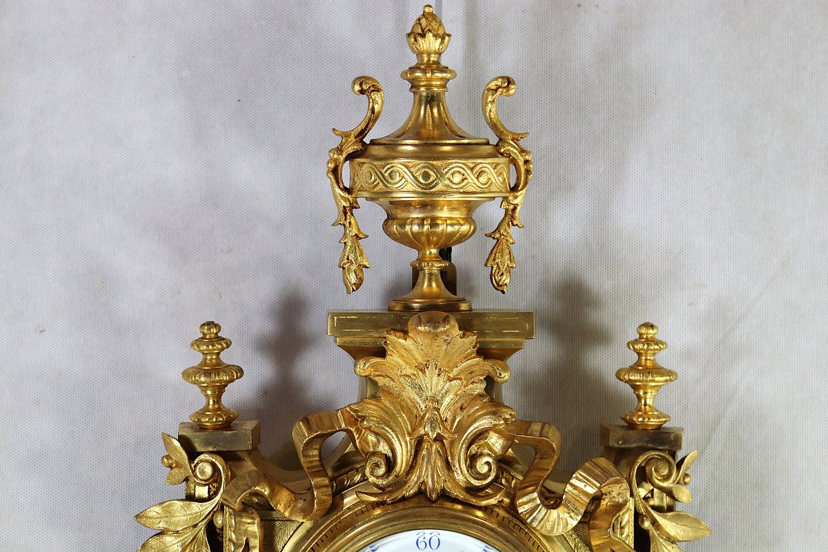 JAPY FRÈRES (XIXe), Cartel en bronze de style Louis XVI.-photo-1
