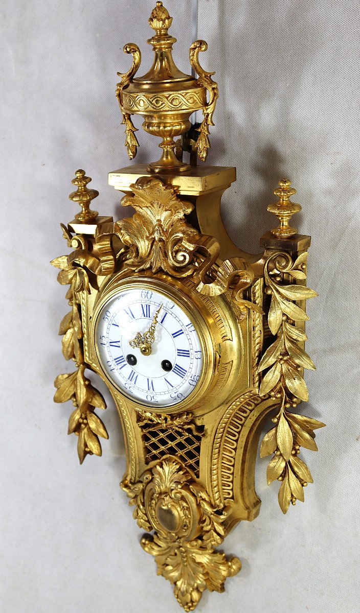 JAPY FRÈRES (XIXe), Cartel en bronze de style Louis XVI.-photo-4