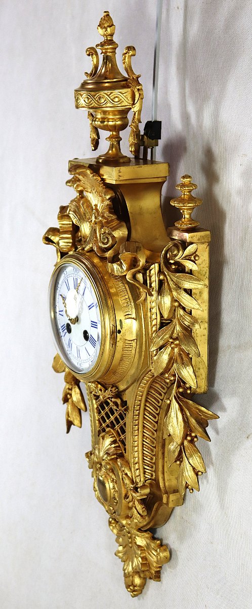 JAPY FRÈRES (XIXe), Cartel en bronze de style Louis XVI.-photo-5
