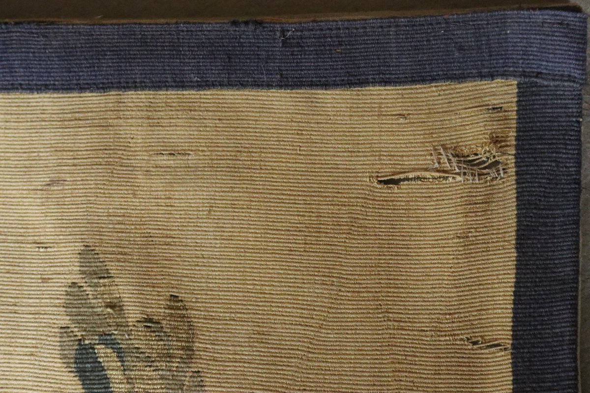 Aubusson, "verdure With A Wading Bird" Tapestry, Early 19th Century-photo-3