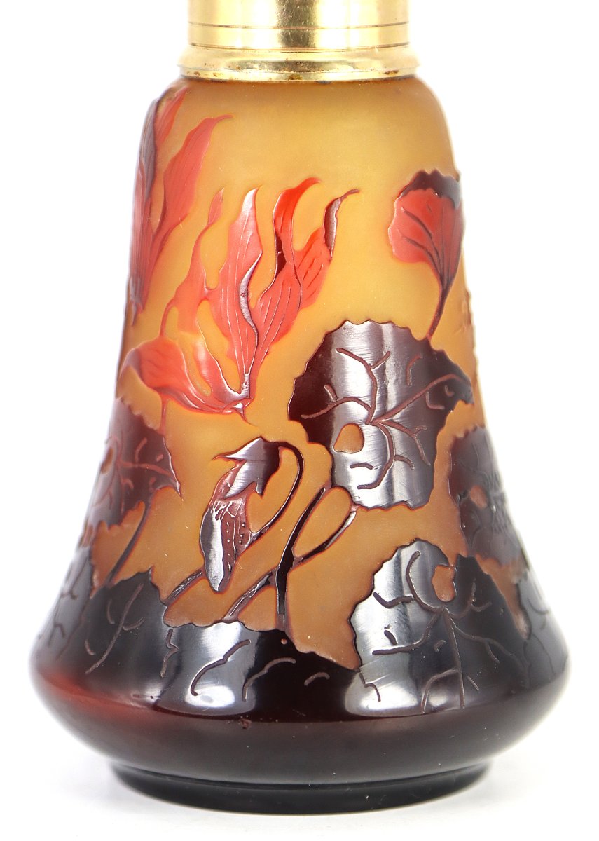 Paul-Nicolas D'ARGENTAL (1875-1952) Lampe BERGER en verre multicouche, XXe-photo-4