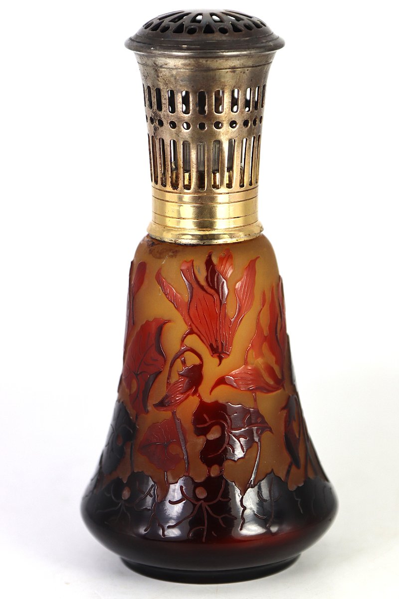 Paul-Nicolas D'ARGENTAL (1875-1952) Lampe BERGER en verre multicouche, XXe