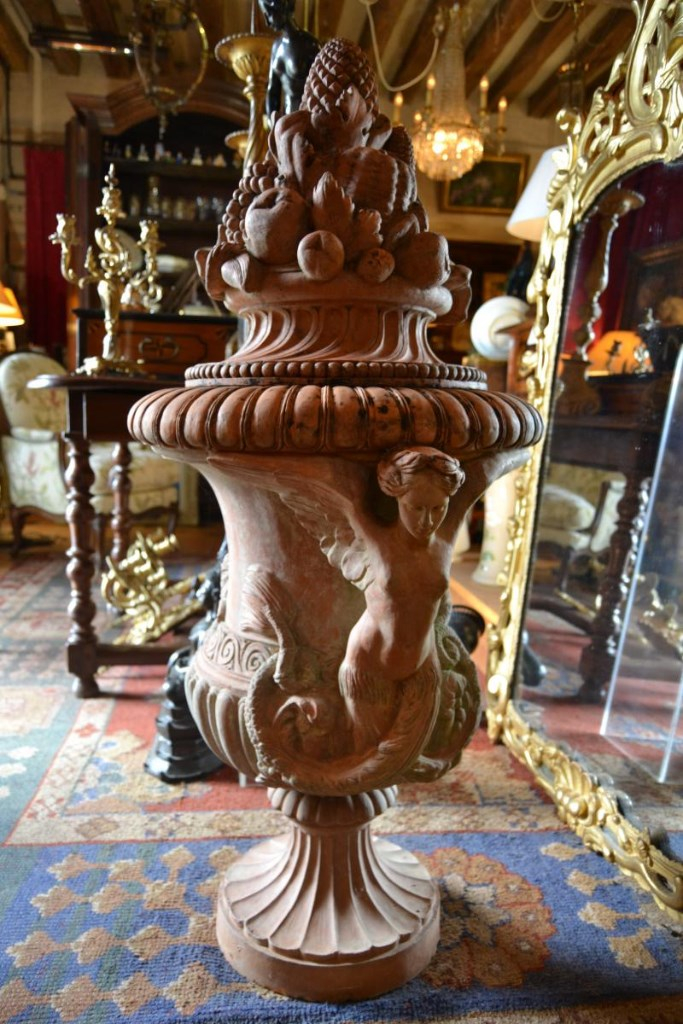Great Pair Of Vasques "winged Sirens", Twentieth-photo-2