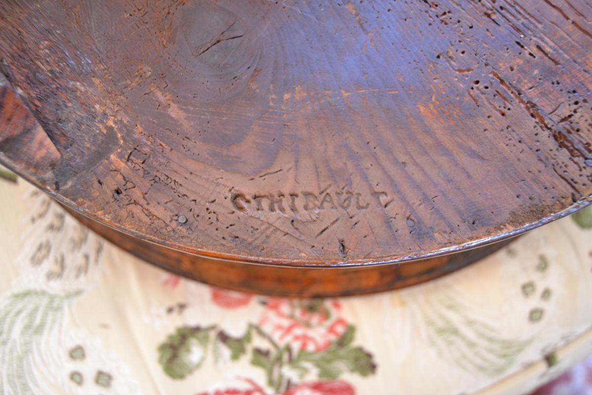 Table Of Salon In Marquetry, East. Thibault, Eighteenth Century-photo-1