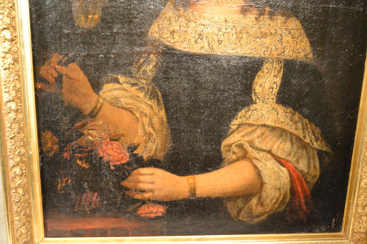 Pair Of Portraits, Ep. Louis XIV, Dated 1668-photo-3