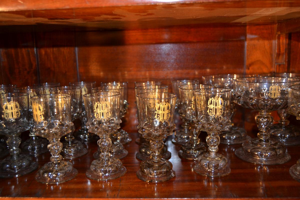 Important Service de verres (128p), Travail Allemand Du XIXe-photo-4