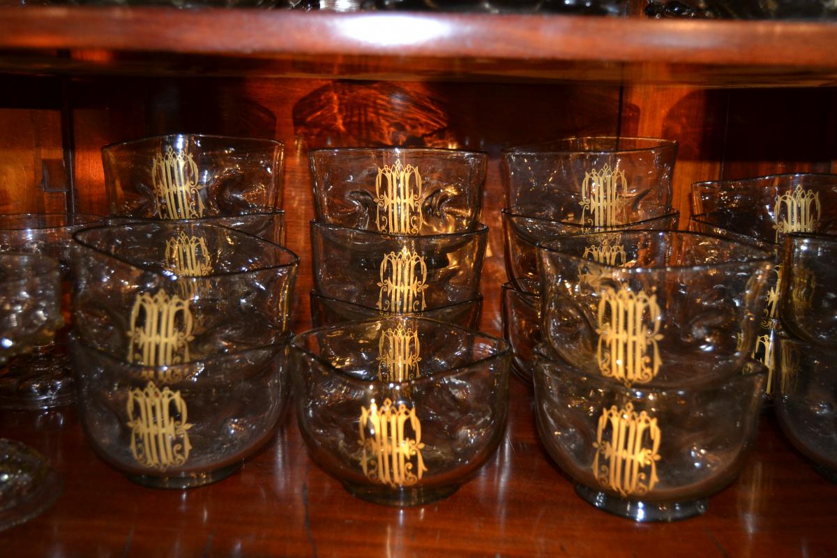 Important Service de verres (128p), Travail Allemand Du XIXe-photo-4
