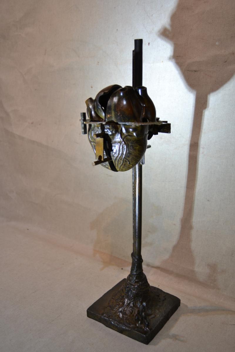 Caesar (1921-1998) Bronze "heart Burst With Mickey)