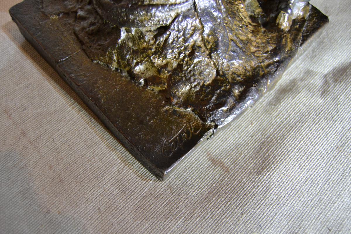 Caesar (1921-1998) Bronze "heart Burst With Mickey)-photo-4