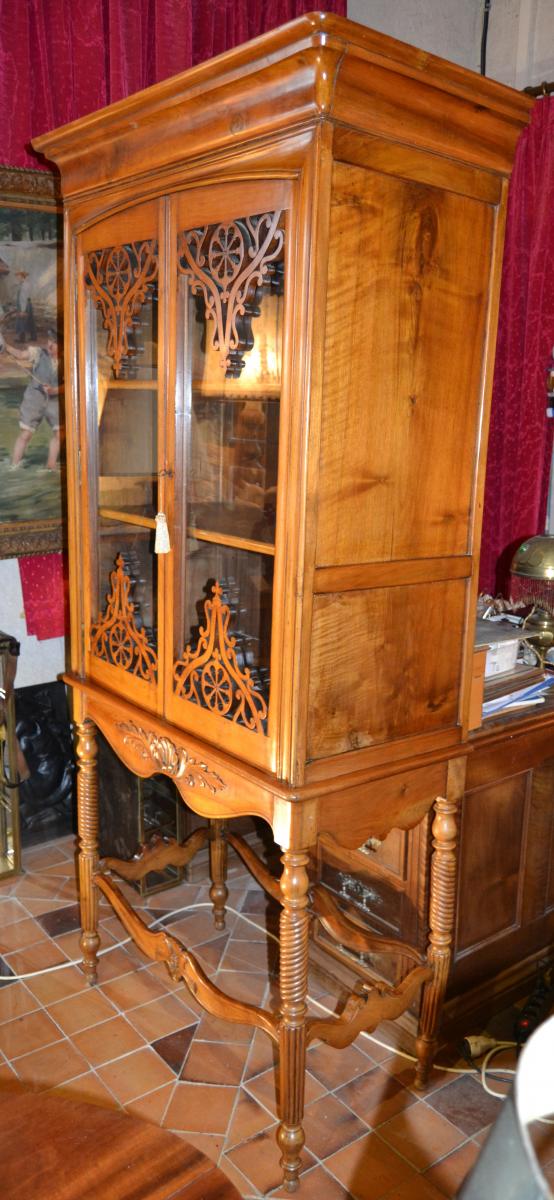 Large Walnut Showcase, Nineteenth Time-photo-2