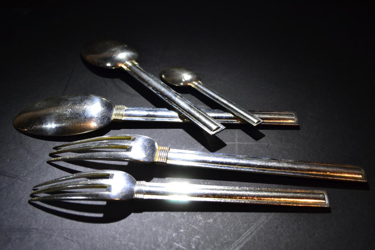 Jean E. Puiforcat, Cannes Model, Silver Cutlery, Circa 1928-photo-5