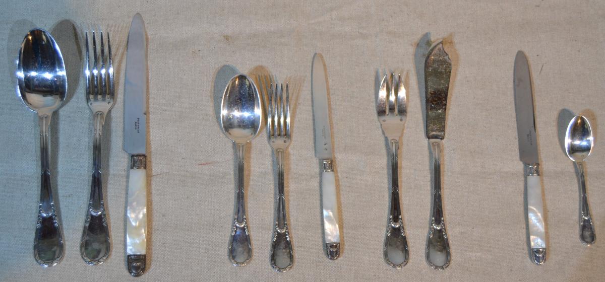 Emile Puiforcat, Silver Service, 227 Pieces, Twentieth-photo-2