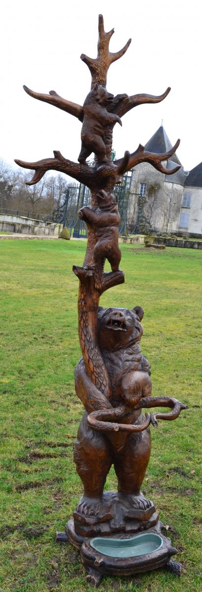 Coat Rack "the Bear And Bears", Nineteenth