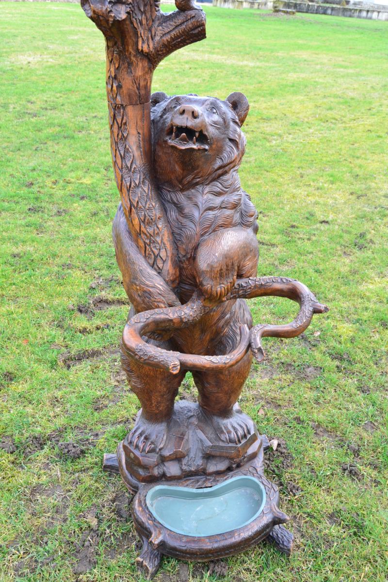 Coat Rack "the Bear And Bears", Nineteenth-photo-2