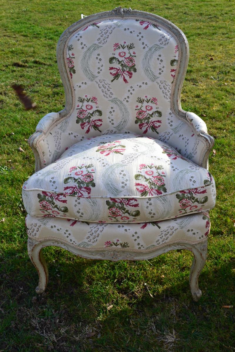 Louis Mayeux (1757), Pair Of Bergeres Louis XV, Eighteenth-photo-2