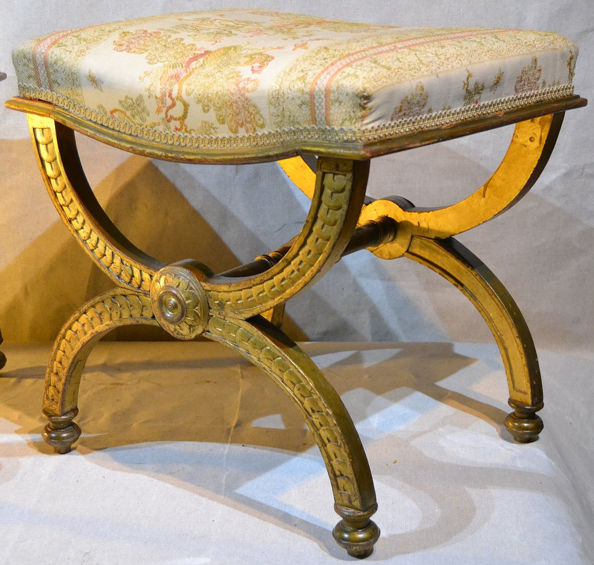 Jean Baptiste-bernard Demay (1759-1848), Pair Of Stools, Eighteenth Time-photo-4