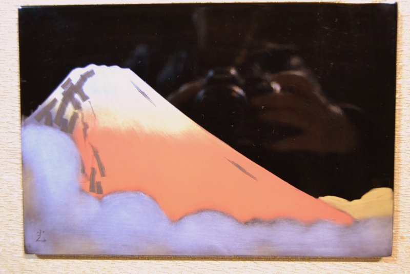 Series Of 4 Panels Lacquered Black, Gold And Silver, Signed, Japan 1960-photo-4