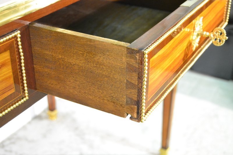 R.v.l.c Dit Lacroix ( 1728-1799), Bureau Plat Double Face Louis XVI, XVIIIe -photo-2