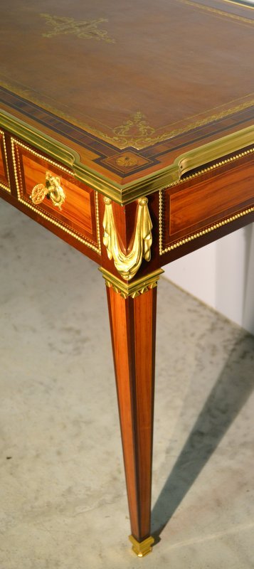 R.v.l.c Dit Lacroix ( 1728-1799), Bureau Plat Double Face Louis XVI, XVIIIe -photo-5