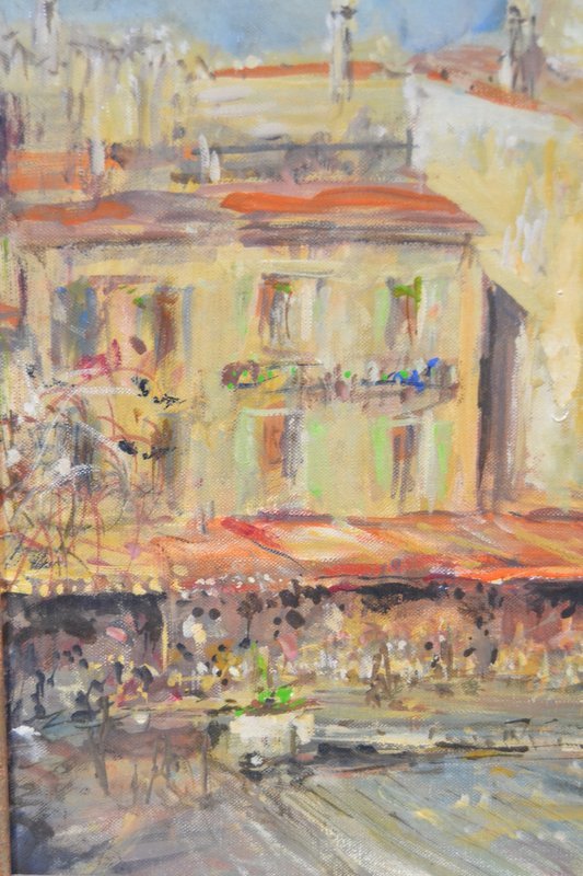 Marc Cénac (1920-2004), HST " Le Quai à Cassis",  XXe-photo-1