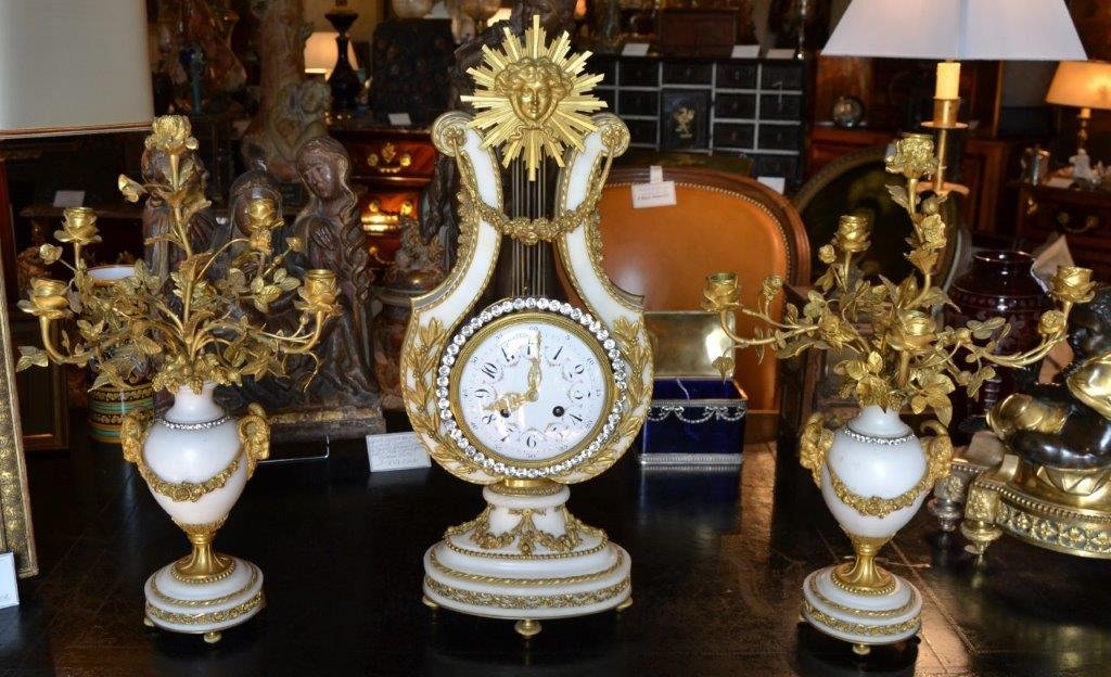 Sormani, Garniture De Cheminée Nap III,  XIXe-photo-2