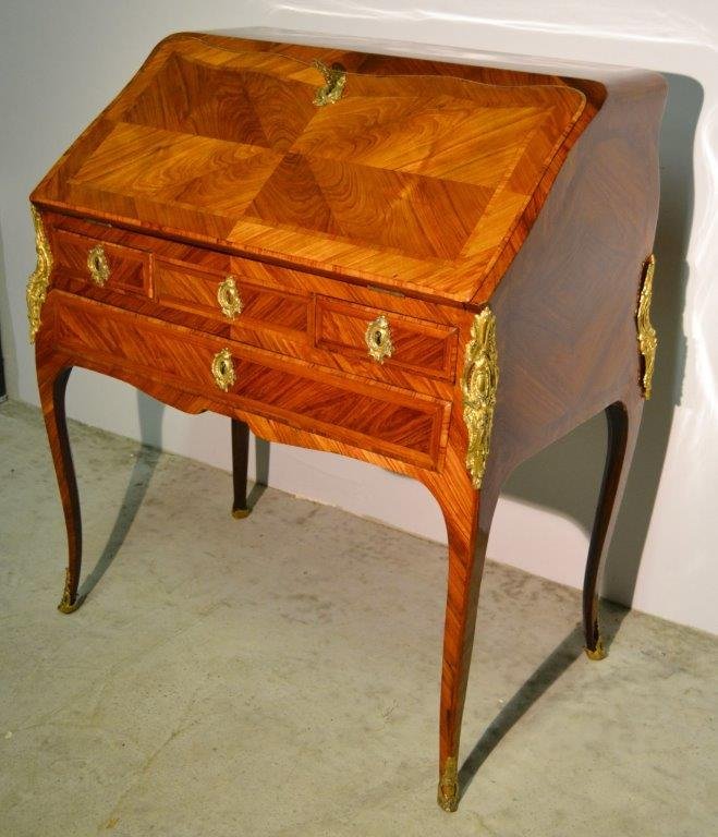 Claude-charles Saunier (1735-1807), Back Of A Donkey Desk, Louis XV Period, 18th Century-photo-4