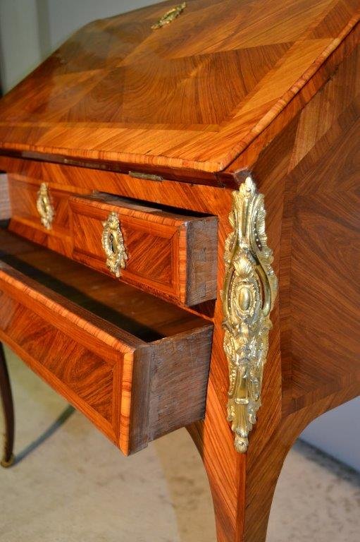 Claude-charles Saunier (1735-1807), Back Of A Donkey Desk, Louis XV Period, 18th Century-photo-2