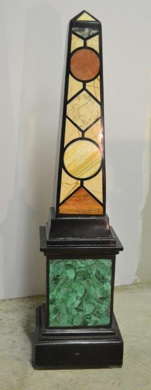 Great Pair Of Marble Obelisks, Nineteenth-photo-3