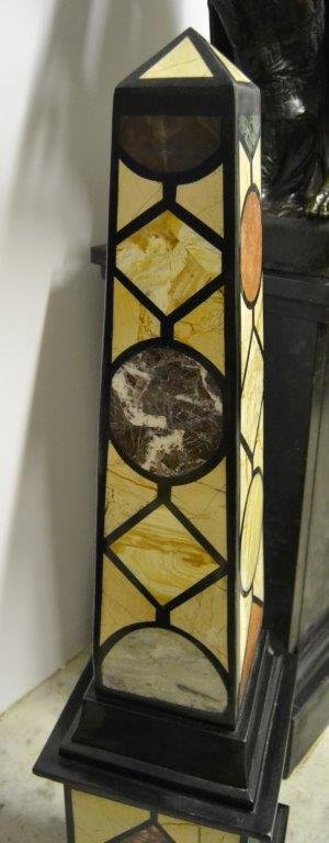 Great Pair Of Marble Obelisks, Nineteenth-photo-2